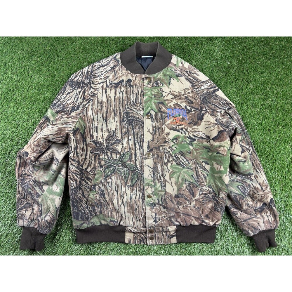 Vintage Florida Gators Camo Quilted Lining Realtree Jacket Mens L Team Sports